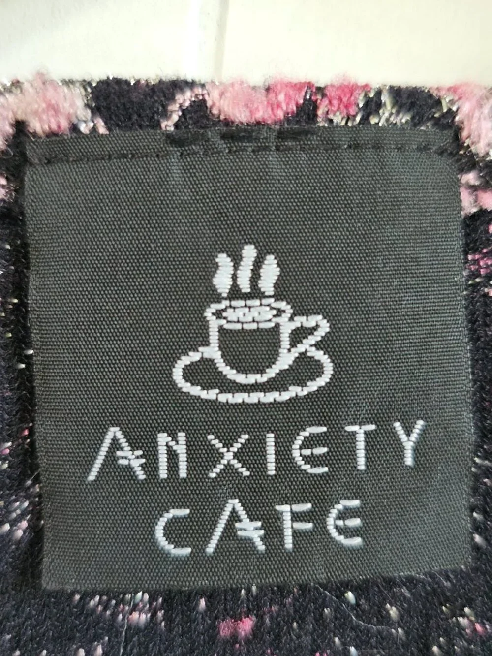 VINTAGE Anxiety Cafe Embroidered Top